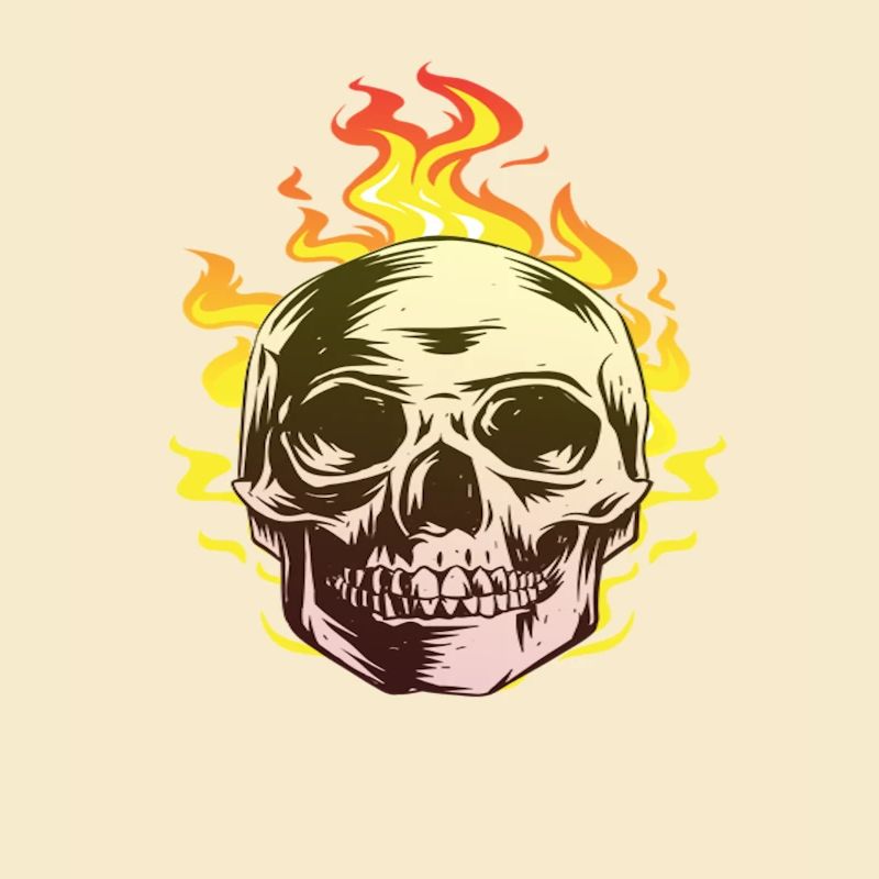 Burn skull design fun gift