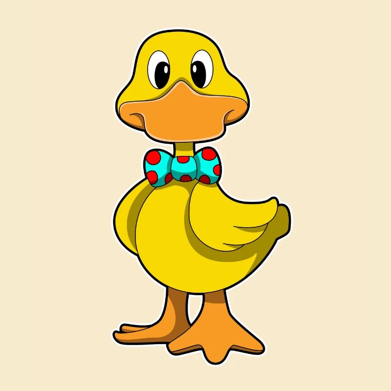Duck with bow