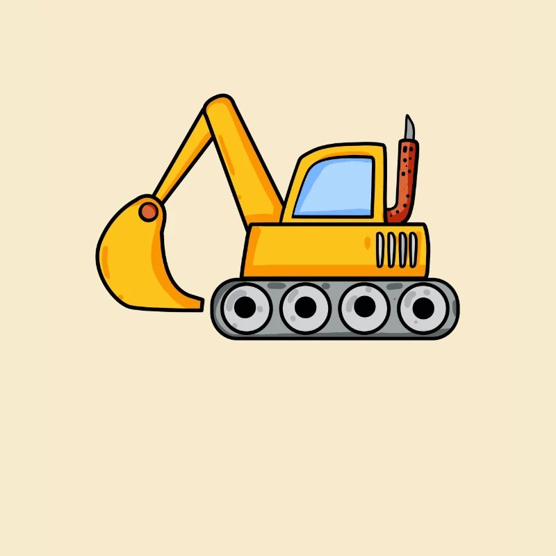 Excavator construction site vehicle