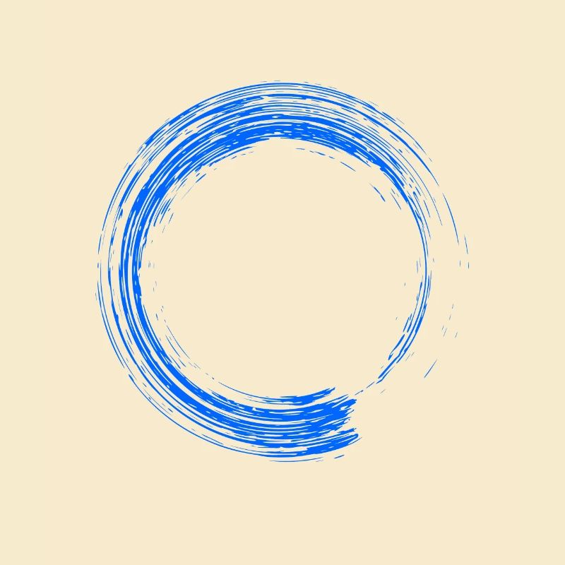 Circle Design Brush Blue
