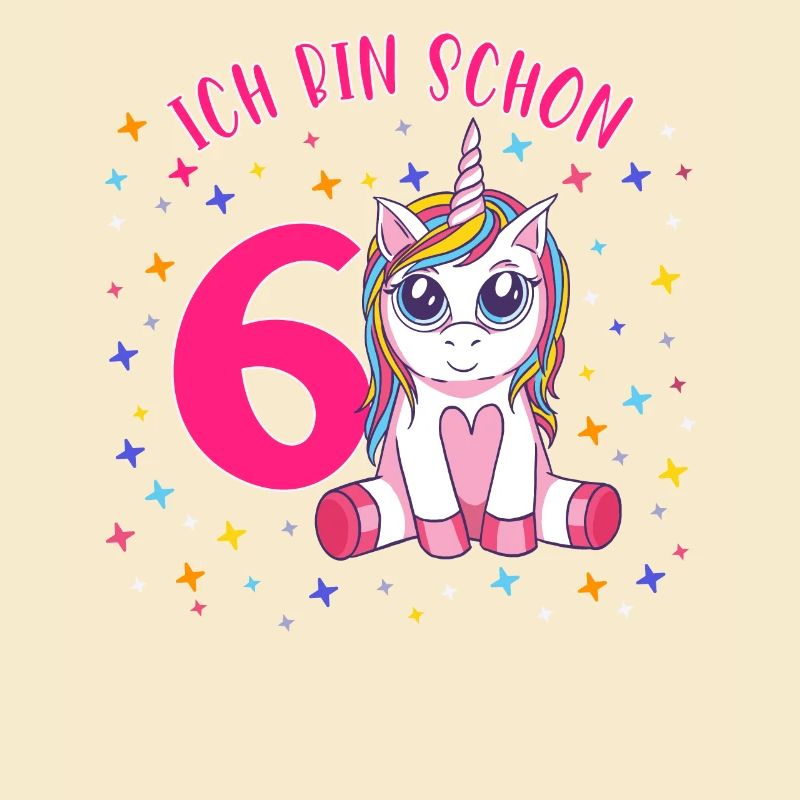 ich bin schon 6 Einhorn Geburtstag Kind Mädchen