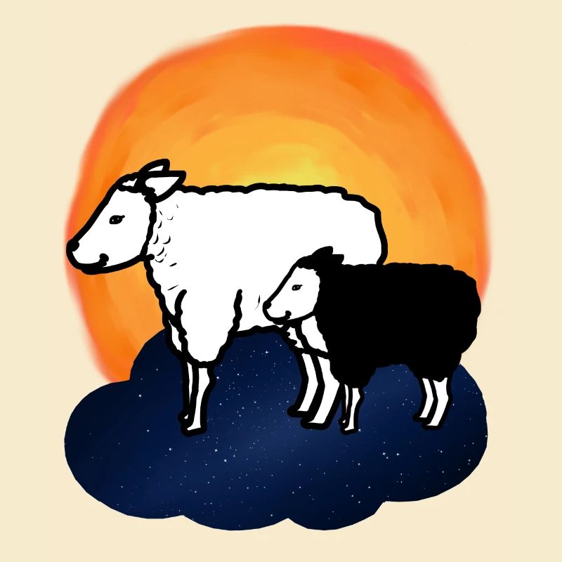 Starry Sky Sheep Sheep Lamb Heavenly