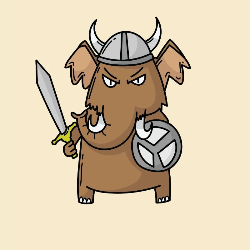 Mammut spielt Wikinger