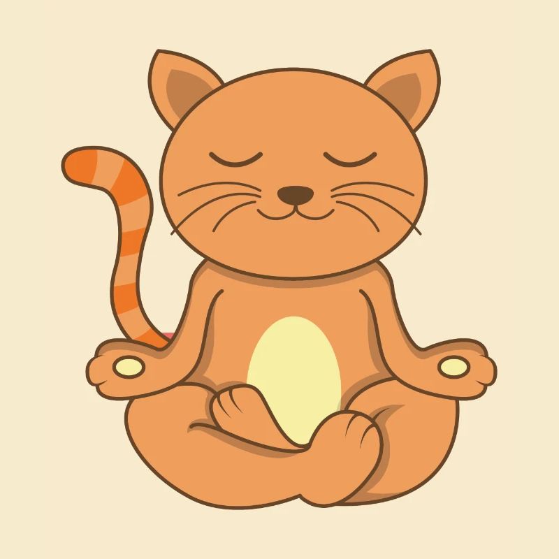 Namaste Meditierende Katze Yoga Katze