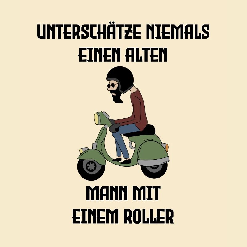 Opa Roller Moped Retro Geschenk
