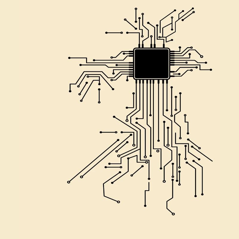 PROCESSEUR Technologie Nerd Programmeur de puce d’ordinateur