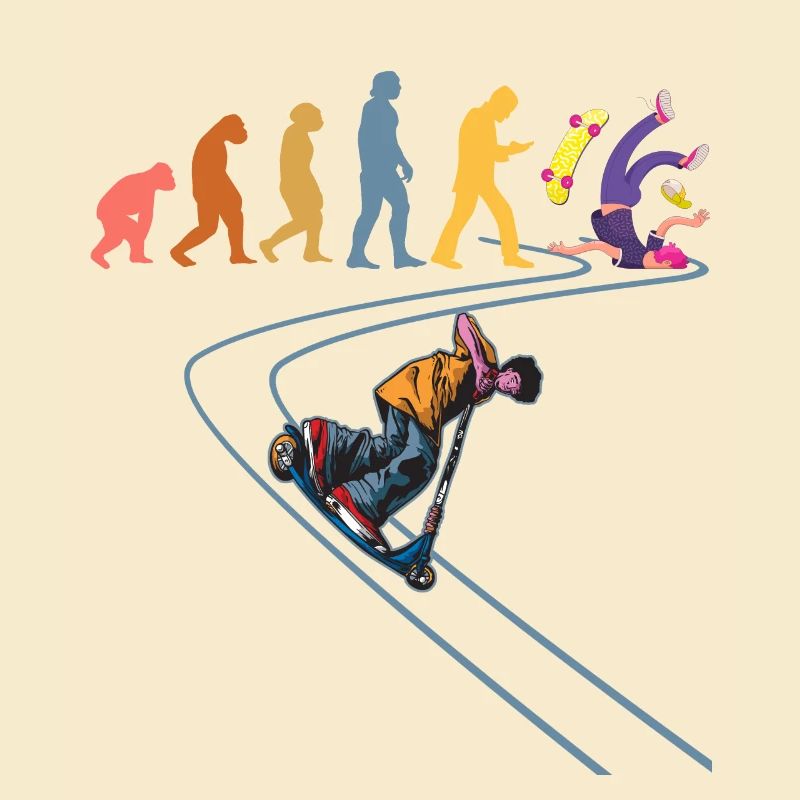 Trottinette cascadeur roller rollers de cascade roller