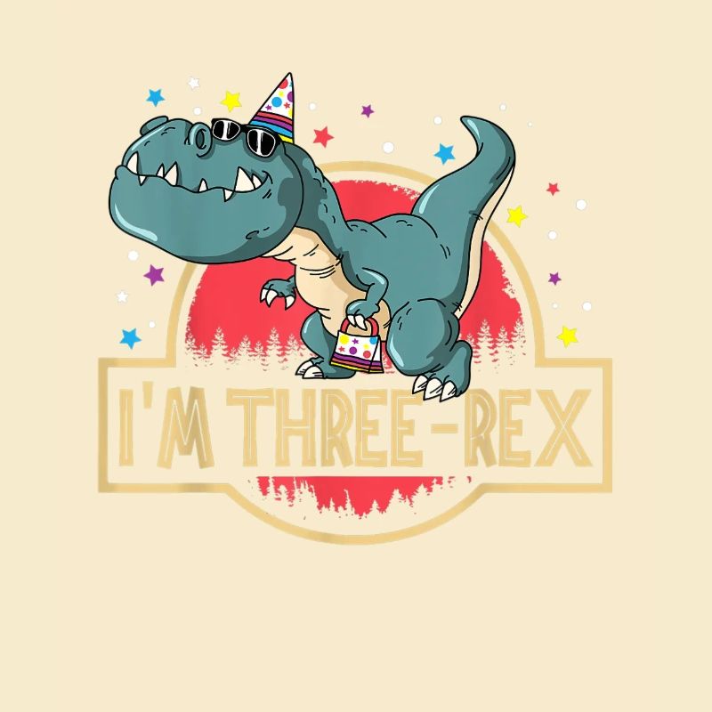 3rd Birthday Happy Birthday Dino T Rex Three Rex