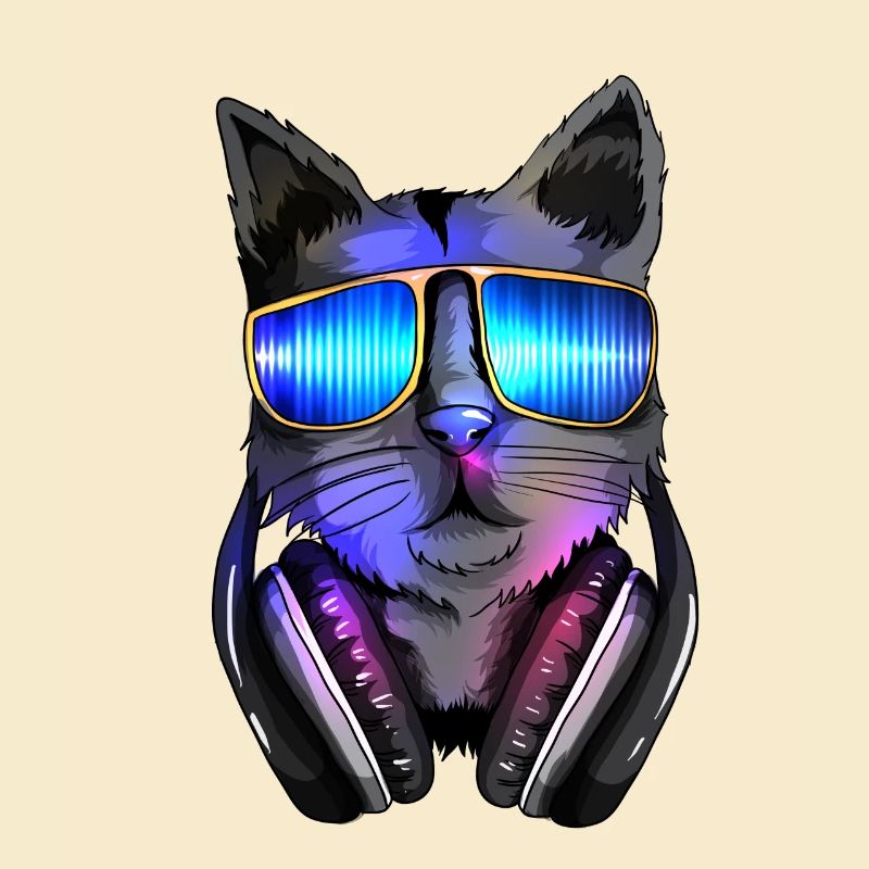 Katzenliebhaber Techno Katze Electro Musik DJ Cat