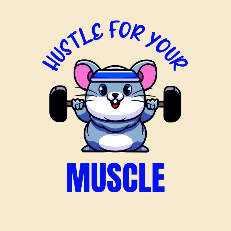 Mouse Workout Strength Training Funny Bodybuilder