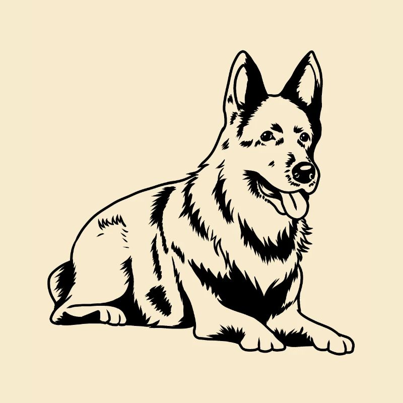 Schäferhund Silhouette Deutscher Schäferhund Hund