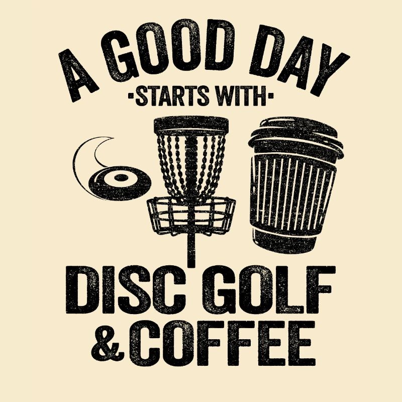 Kaffee & Disc Golf Tag Geschenk Spruch Disc Golfer