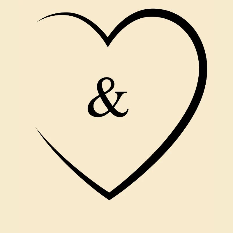 & und Zeichen Hochzeit