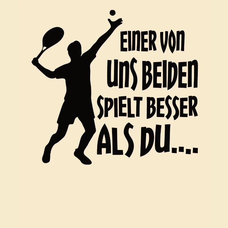 Tennis Design mit Spruch als Geschenk