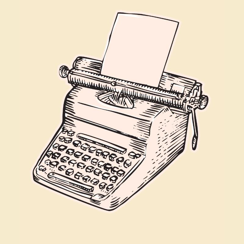 vintage typist, typewriter