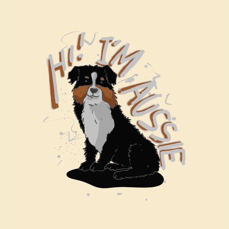 Ich bin ein Aussie Australian Shepard Hund