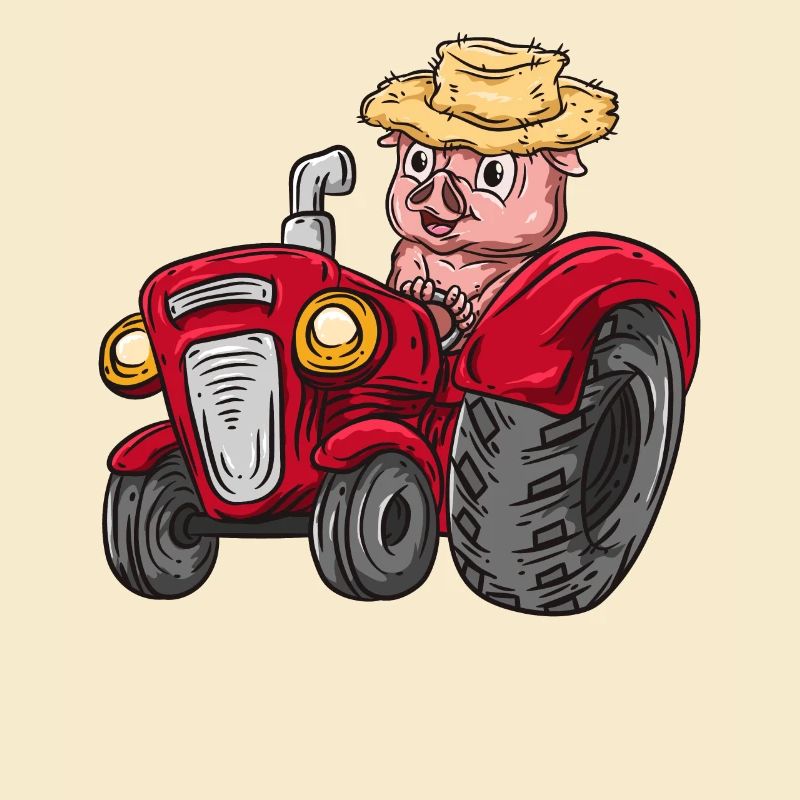 Tractor pig farmer