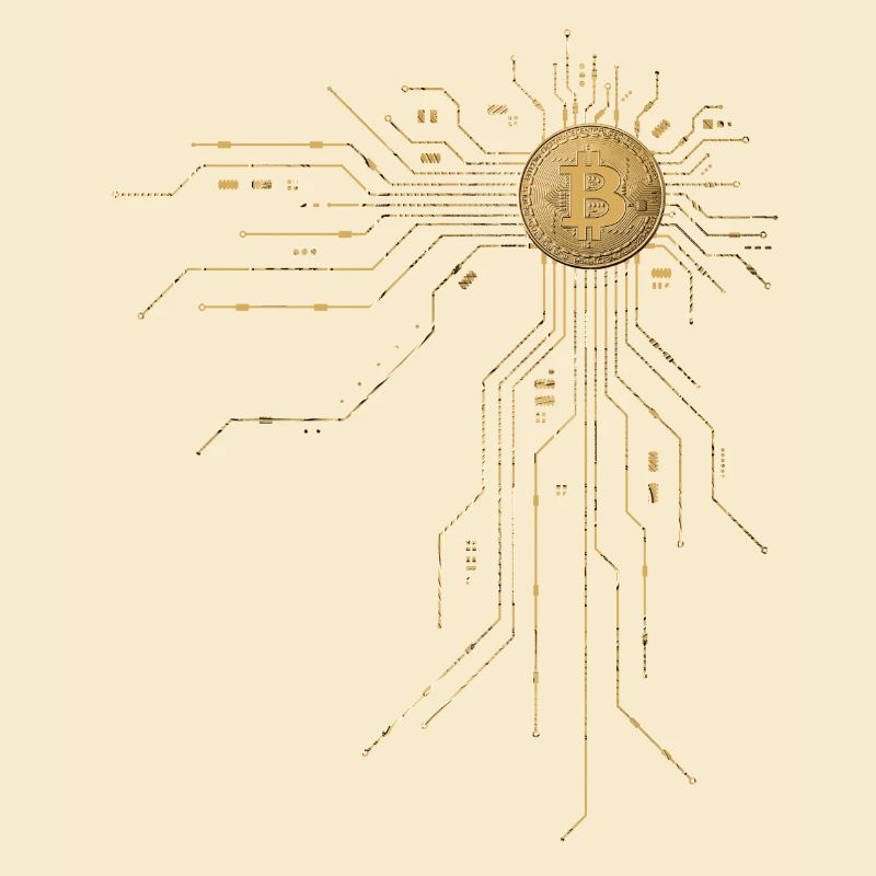 Bitcoin BTC Krypto Schaltkreis