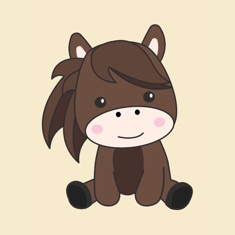 Cheval doux cheval cheval cavalier enfants