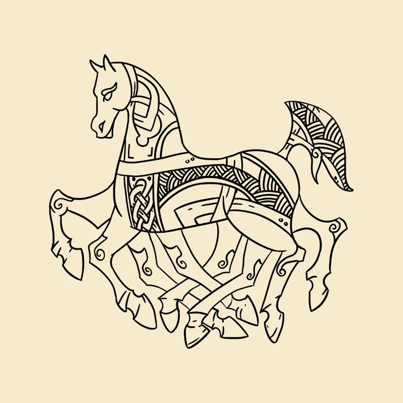 Odins Pferd Sleipnir keltischer Knoten Wikinger