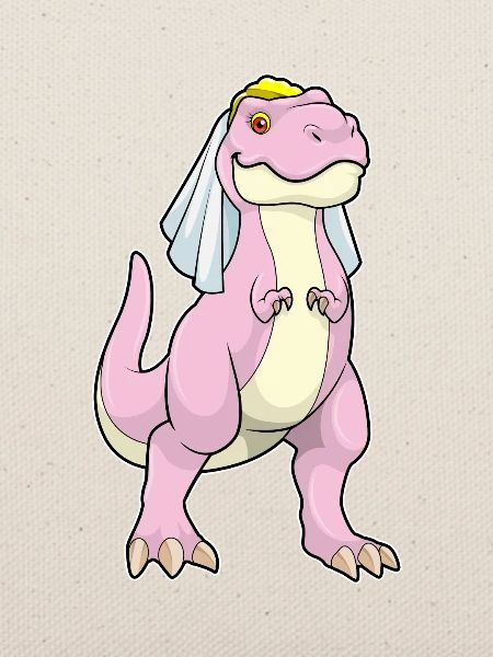 Dinosaurier Braut Schleier Hochzeit