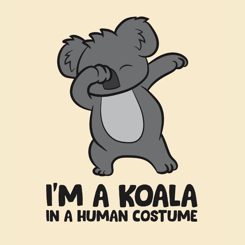 Ich bin ein Koala in einem menschlichen Kostüm