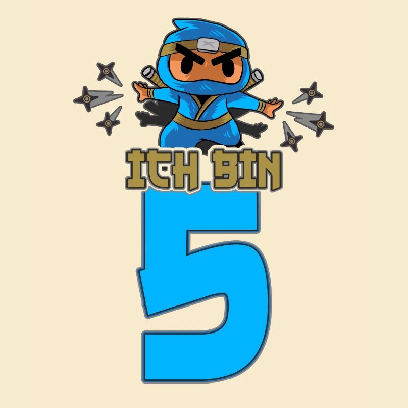 Kinder Ninja Fünfter Geburtstag Samurai Ninja 5