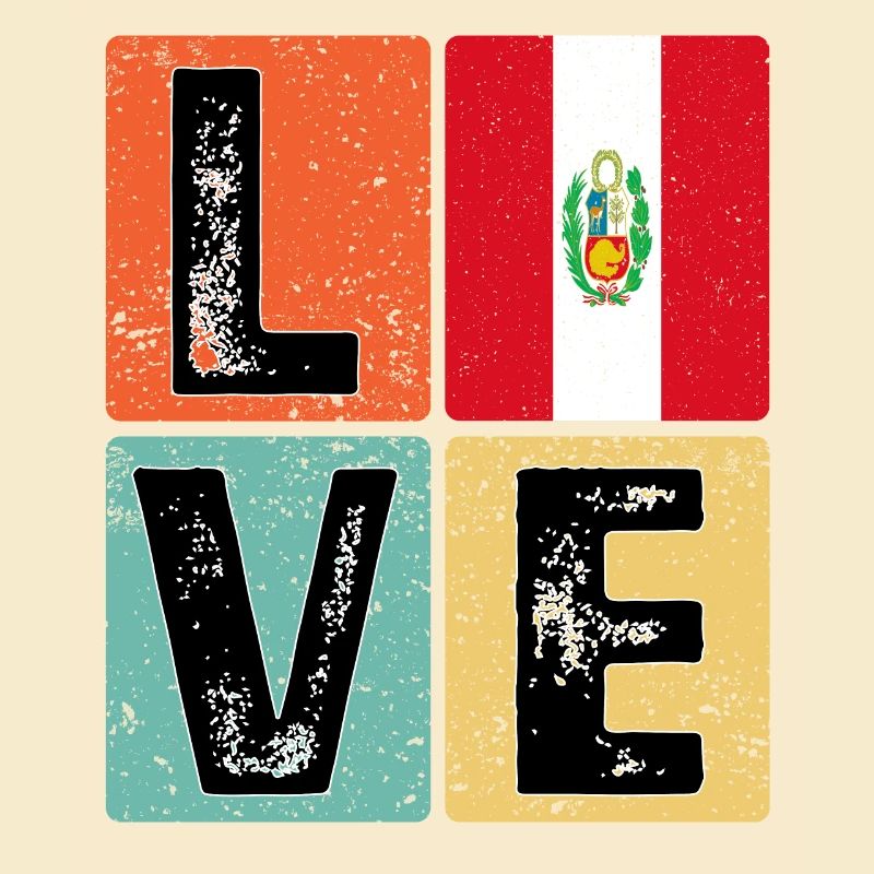 I Love Peru Flag for Peruvian Pride