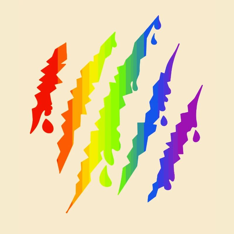 Pride LGBTQ Regenbogen Kratzspur