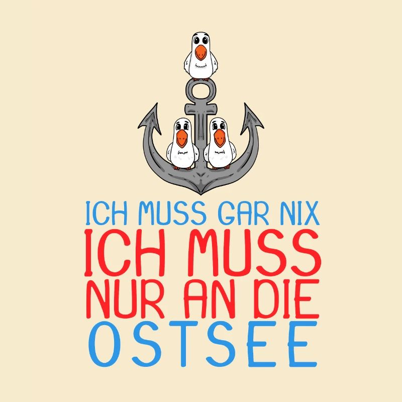 Ostsee Anker Möwe Geschenk