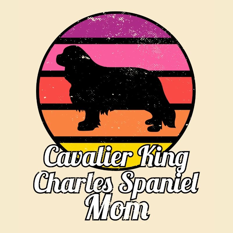 Cavalier King Charles Spaniel Mom I Retro Cavalier
