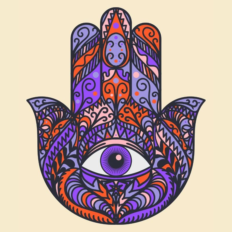 Glücks-Träger Khamsa Hand der Fatima oder Myriam