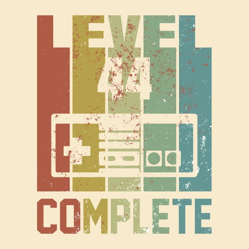 Level 44 complete Geburtstagsshirt Geschenk