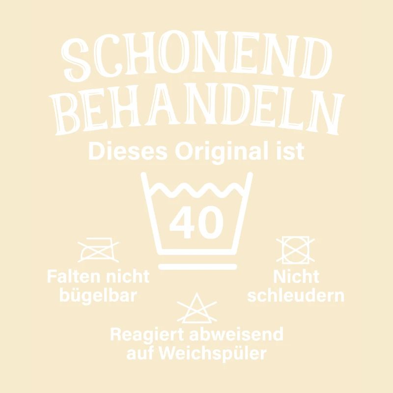 Schonend Behandeln Vierzig Geschenk 40. Geburtstag