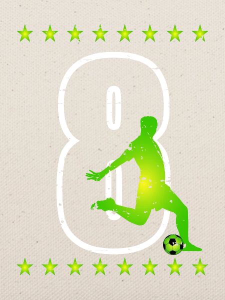 Fußball Trikotnummer 08