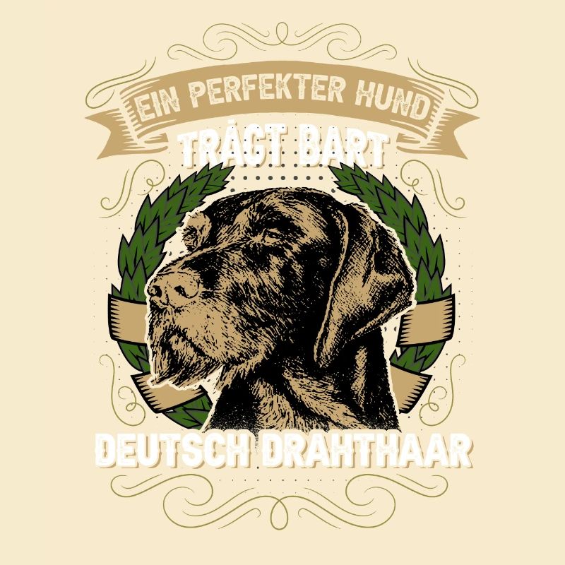 Deutsch Drahthaar Der perfekte Hund trägt Bart