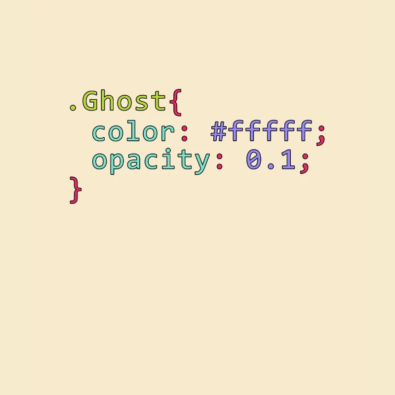 Geist im CSS Format Code für ein Gheis für