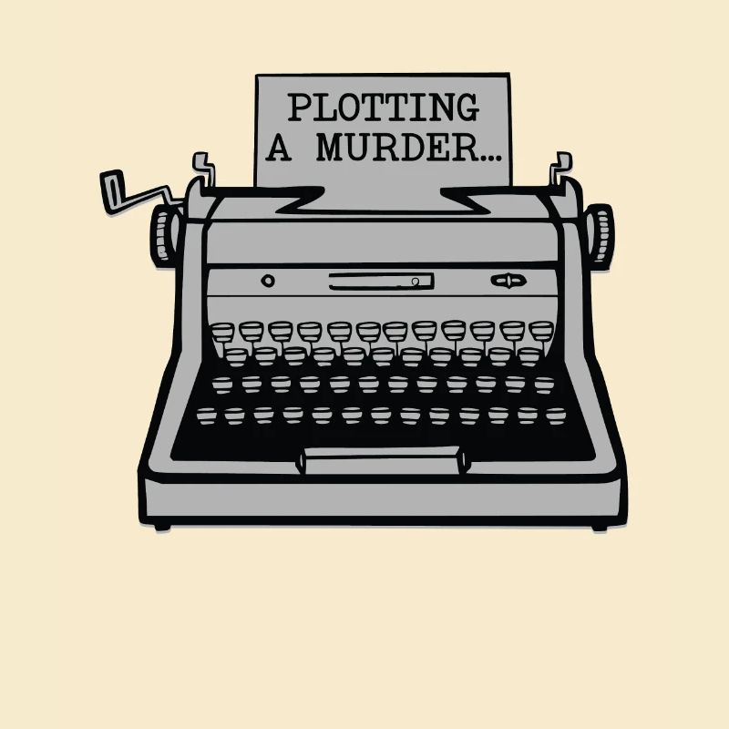 Plotting A Murder Typewriter Author Writer Book