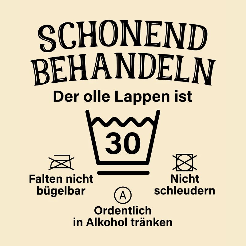Schonend Behandeln Lappen Geschenk 30. Geburtstag