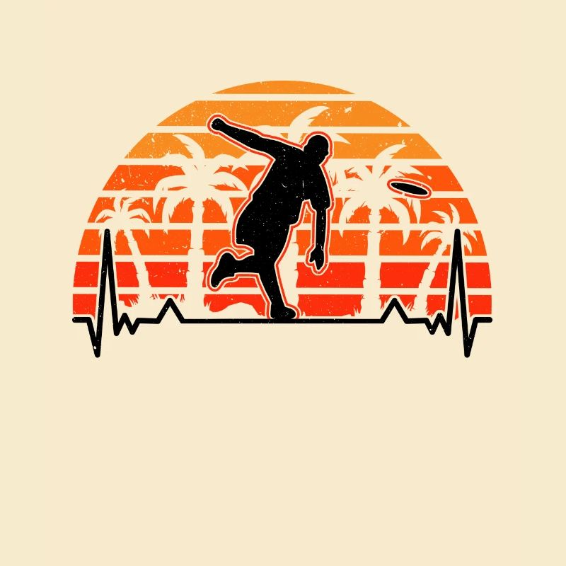 Disc Golf Heartbeat Retro Throwing Disc Disc Golf