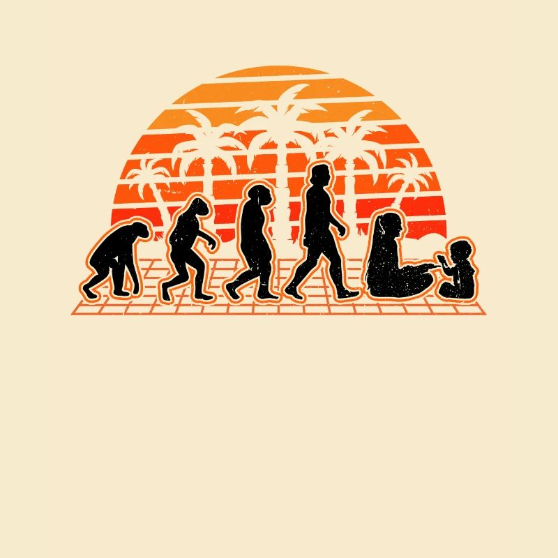 Kindergärtnerin Evolution Sunset Kindergarten