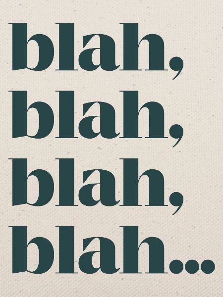 Bla bla bla bla