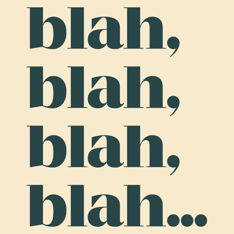 Blah bla bla