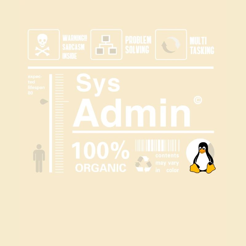 Sys Admin Penguin Ordinateur Nerd pc Platine cpu inh