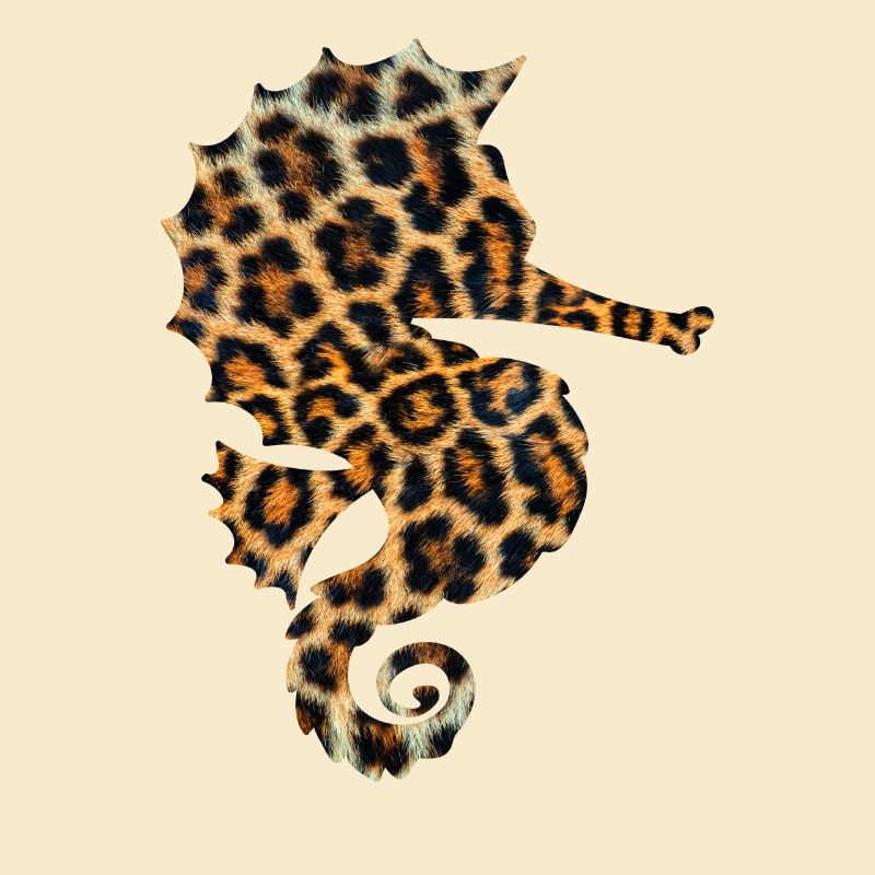 Seepferdchen Leopard Print