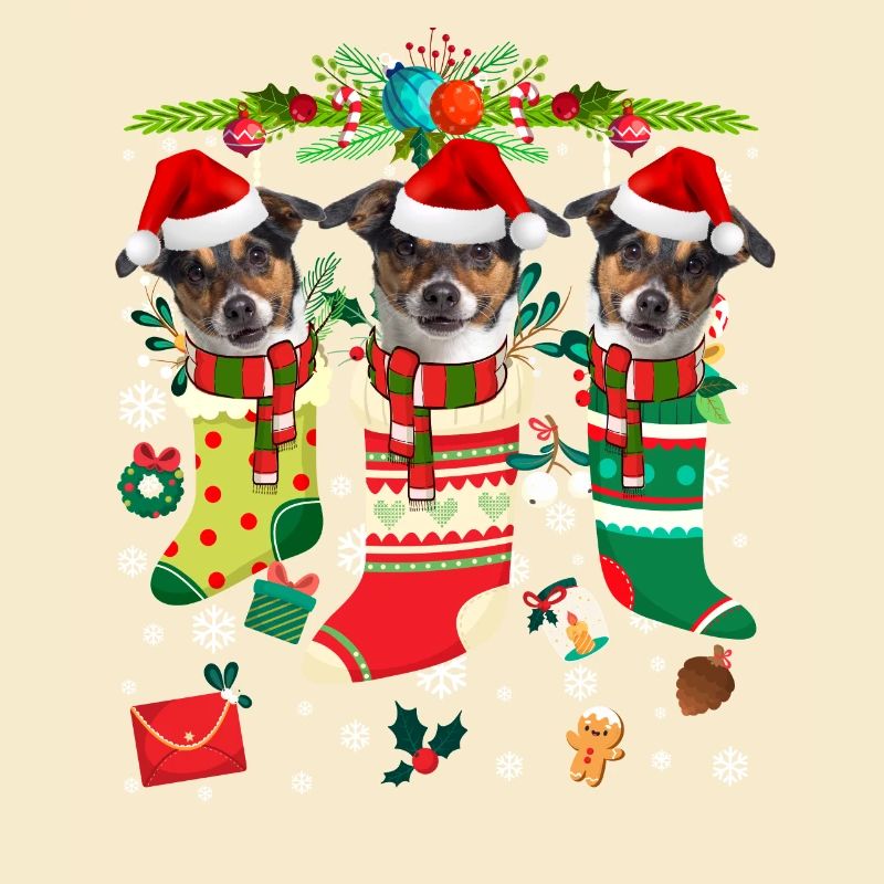 Pull de Noël moche Jack Russell Terrier Chien
