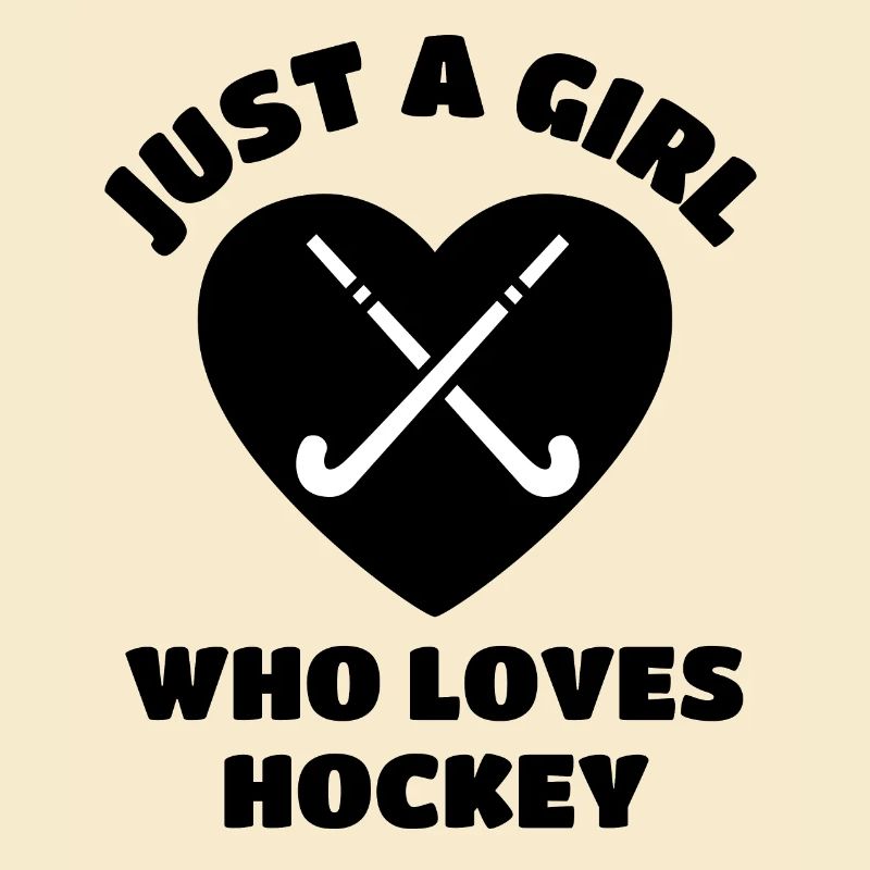 Nur ein Mädchen, das Hockey liebt.