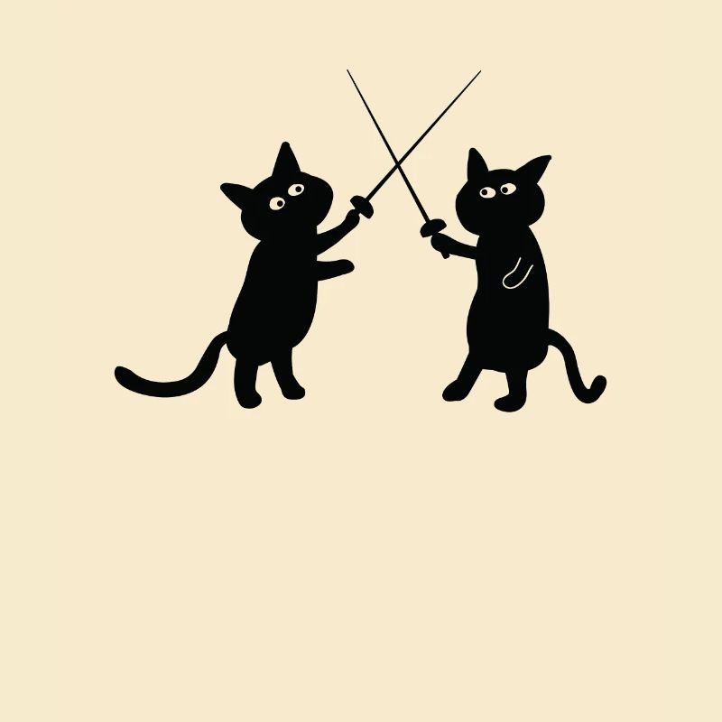 Fechten Katzen Fechter