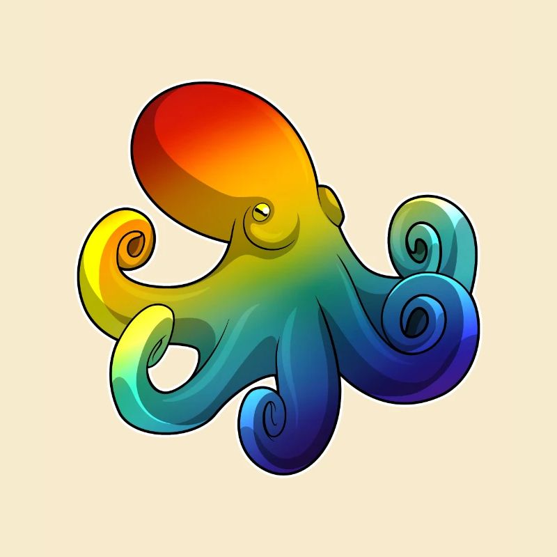 Krake Regenbogen