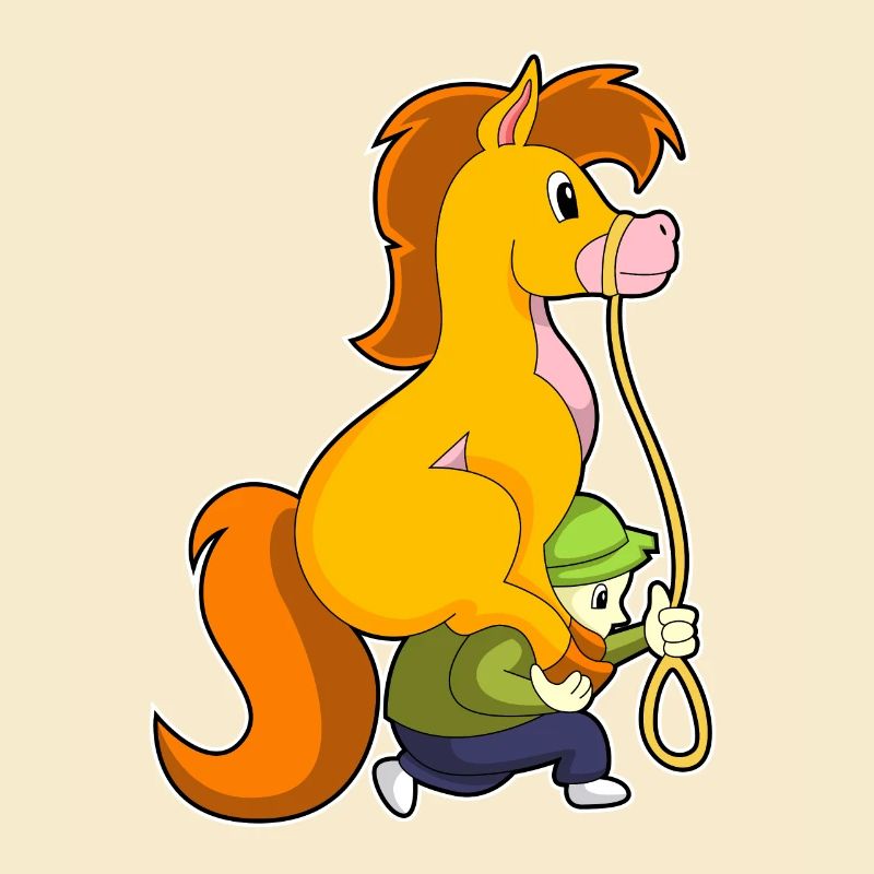 Cheval avec garçon